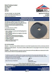 British Polythene Ltd. Visqueen Waterstops. Visqueen VX25 waterstop. Product sheet 1