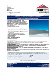 Axter Ltd. Axter Single PLY PVC Roof Waterproofing Systems. Ecoflex FM waterproofing membranes. Product sheet 2