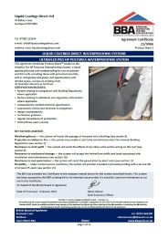 Liquid Coatings Direct Ltd. Liquid Coatings Direct waterproofing system. Ultraflex pro HP polyurea waterproofing system. Product sheet 1