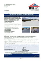 Garland Company UK Ltd. Garland liquid applied waterproofing system. White-knight 20 year liquid applied roof waterproofing system. Product sheet 1