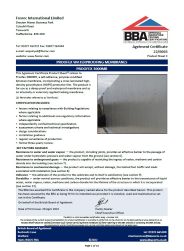 Fosroc international limited. Proofex waterproofing membranes. Proofex 3000MR. Product sheet 2