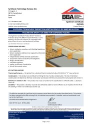 Synthesia Technology Europe, SLU. Synthesia technology Europe poliuretan spray s-oc-008E insulation. Poliuretan spray s-oc-008e for suspended floors. Product sheet 3