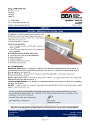 Deep Contractors Ltd. Deep tray. Deep tray stainless steel cavity trays. Product sheet 1