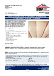 Synthesia Technology Europe, SLU. Synthesia technology Europe poliuretan spray s-303 HFO insulation. Poliuretan spray s-303 HFO for LR pitched roofs. Product sheet 1