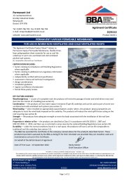 Permavent Ltd. Permavent vapour permeable membranes. For use in warm non-ventilated and cold ventilated roofs. Product sheet 1