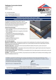 Paddington Construction Limited. Paddington construction cavity trays. Paddington a1 rated stainless steel cavity tray. Product sheet 1