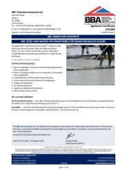 ABC Polymer Industries LLC. ABC Fibres for concrete. ABC steel and macro-polymer fibres for beam and block floors. Product sheet 1