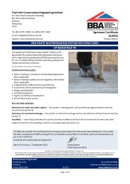 Tech Link Construction Engineering Limited. Bentonite waterproofing system for structures. DP Baseshield-FB. Product sheet 1