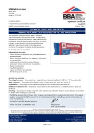 ROCKWOOL Limited. ROCKWOOL cavity wall insulation. Thermal insulation cavity slab 032 for full fill application. Product sheet 1