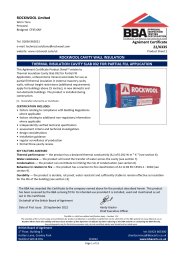 ROCKWOOL Limited. ROCKWOOL cavity wall insulation. Thermal insulation cavity slab 032 for partial fill application. Product sheet 2