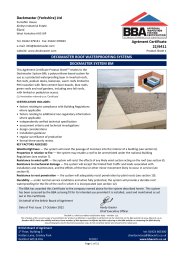 Deckmaster (Yorkshire) Ltd. Deckmaster roof waterproofing systems. Deckmaster system BM. Product sheet 1