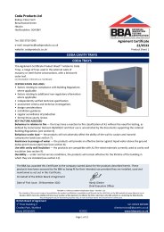 Coda Products Ltd. Coda cavity trays. Coda trays. Product sheet 1