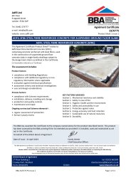 Adfil Ltd, Adfil SF86 steel fibre reinforced concrete for suspended ground floor slabs, Adfil steel fibre reinforced concrete (SFRC). Product sheet 1