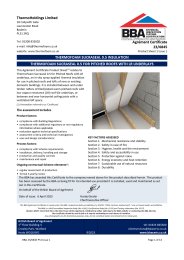 ThermoHoldings Limited, Thermofoam sucraseal 0.5 insulation, Thermofoam sucraseal 0.5 for pitched roofs with LR underlays. Product sheet 1