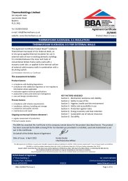 ThermoHoldings Limited, Thermofoam sucraseal 0.5 insulation, Thermofoam sucraseal 0.5 for external walls. Product sheet 2