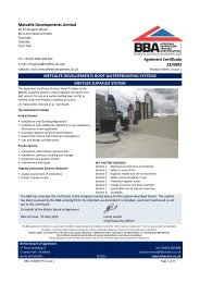 Metcalfe Developments Limited. Metcalfe Developments roof waterproofing systems. Metflex SupaFlex system. Product sheet 1