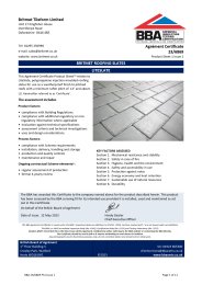 Britmet Tileform Limited. Britmet roofing slates. Lites late. Product sheet 1