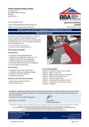 Proteus Waterproofing Limited. Proteus liquid applied membrane waterproofing systems. Proteus PRO-COLD. Product sheet 1