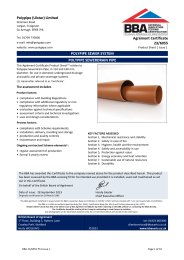 Polypipe (Ulster) Limited. Polypipe sewer system. Polypipe Sewerdrain pipe. Product sheet 1