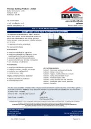 Principal Building Products Limited. Bullet roof mono systems. Bullet roof mono roof waterproofing systems. Product sheet 1