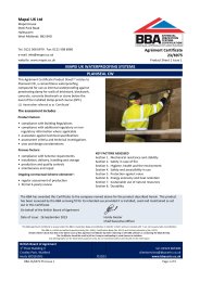 Mapei UK Ltd. Mapei UK waterproofing systems. Planiseal CW. Product sheet 1