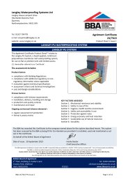 Langley Waterproofing Systems Ltd. Langley PU waterproofing system. Langley PU system. Product sheet 1