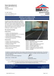 Fosroc International Ltd. Proofex cavitydrain system. Proofex cavitydrain 200. Product sheet 1