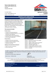 Fosroc International Ltd. Proofex cavitydrain system. Proofex cavitydrain 80. Product sheet 3