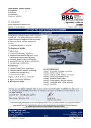 Liquid Roofing Systems Limited. Fastcoat pro roof waterproofing system. Fastcoat PRO. Product sheet 1