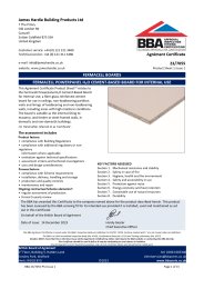 James Hardie Building Products Ltd. Fermacell boards. Fermacell powerpanel H2O cement-based board for internal use. Product Sheet 1