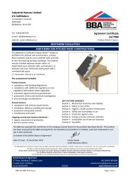 Industrial Nature Limited t/a IndiNature. IndiTherm insulation. IndiTherm for pitched roof constructions. Product Sheet 2