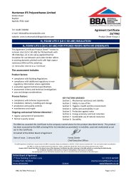 Huntsman IFS Polyurethanes Limited. H2 Foam Lite E (LD-C-50 v8E) insulation. H2 Foam Lite E (LD-C-50 v8E) for pitched roofs with hr underlays. Product sheet 4