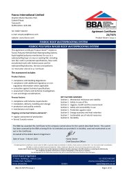 Fosroc International Limited. Fosroc roof waterproofing system. Fosroc polyurea wh100 roof waterproofing system. Product sheet 1