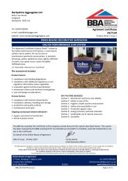 Derbyshire Aggregates Ltd. Resin bound decorative surfacing. Resin bound decorative surfacing. Product Sheet 1