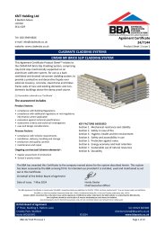 KNT Holding Ltd. Cladmate cladding systems. CMS40 MF Brick slip cladding system. Product Sheet 1