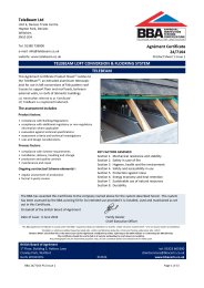 TeleBeam Ltd. TeleBeam Loft Conversion & Flooring System. TeleBeam. Product Sheet 1