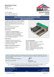 Bailey Products Limited. Bailey Bitumen Roof Waterproofing Systems. Bailey System 5000 FR SA. Product Sheet 1