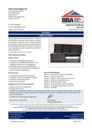 AirEx Technologies Ltd. Air Brick. Airex Air Brick. Product Sheet 1