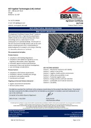 GCP Applied Technologies (UK) Limited. GCP Structural drainage systems. RIW cavity drain R20. Product sheet 2