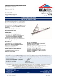 Cotswold Architectural Products Limited. Cotswold friction hinges. Fire escape friction stays. Product sheet 2