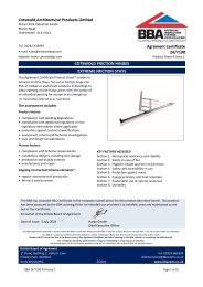 Cotswold Architectural Products Limited. Cotswold friction hinges. Extreme friction stays. Product sheet 4