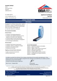 Lynvale Limited. Lynvale sealing tapes. PENTASEAL. Product sheet 1