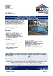 FibreGrid Ltd. Fibregrid waterproofing system. Blueshield tanking waterproofing system. Product sheet 1