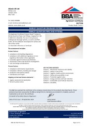 Aliaxis UK Ltd. Marley quantum drainage system. Marley quantum pipes and fittings. Product sheet 1