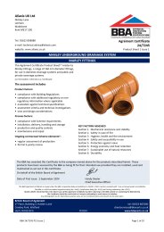 Aliaxis UK Ltd. Marley underground drainage system. Marley fittings. Product sheet 1