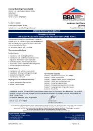 Cromar Building Products Ltd. Cromar roof tile underlays. Cromar Vent3 Air for use in warm non-ventilated and cold ventilated roofs. Product sheet 5