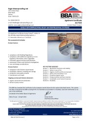 Eagle Waterproofing Ltd. Eagle Waterproofing roof waterproofing systems. Ultraflex liquid waterproofing system. Product sheet 1