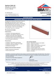 Keystone Lintels Ltd. Keystone Lintels. Lightweight brick slip feature lintels and sills. Product sheet 1