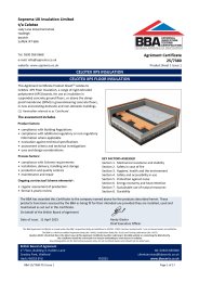Soprema UK Insulation Limited t/a Celotex. Celotex XPS insulation. Celotex XPS floor insulation. Product sheet 1