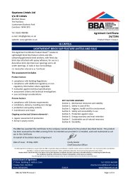 Keystone Lintels Ltd t/a IG Lintels. IG lintels. Lightweight brick slip feature lintels and sills. Product Sheet 1